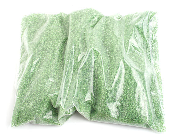 Czech Seed Beads 10/0 Color Lined Green Shades
