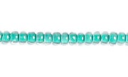 Czech Seed Beads 10/0 Color Lined Green Shades