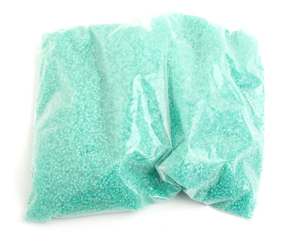 Czech Seed Beads 10/0 Color Lined Green Shades