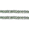 Czech Seed Beads 10/0 Color Lined Green Shades