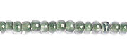 Czech Seed Beads 10/0 Color Lined Green Shades
