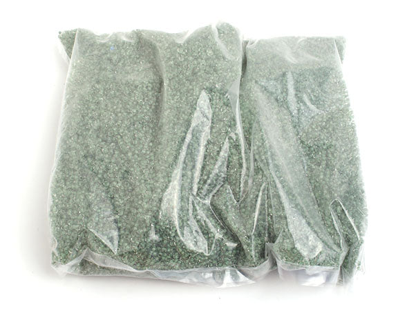Czech Seed Beads 10/0 Color Lined Green Shades