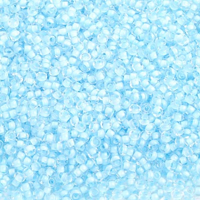 Czech Seed Beads 10/0 Color Lined Blue Shades