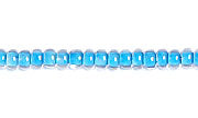 Czech Seed Beads 10/0 Color Lined Blue Shades