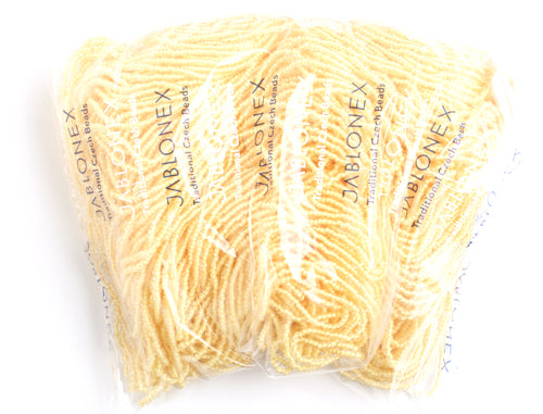 Czech Seed Beads 10/0 Color Lined Yellow/Orange Shades