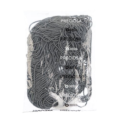 Czech Seed Beads 10/0 Permalux Dyed Chalk - Grey Shades