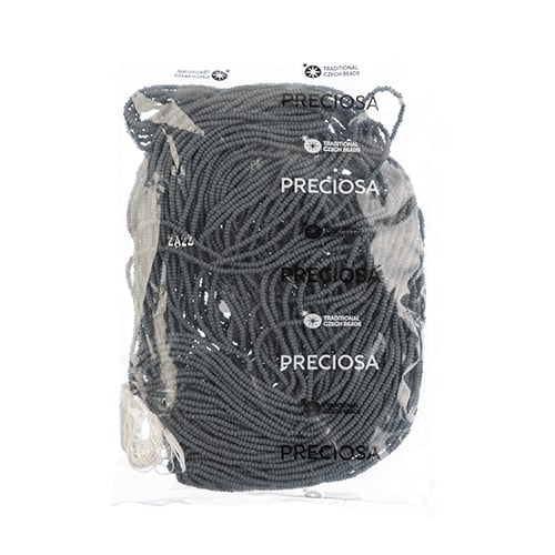 Czech Seed Beads 10/0 Permalux Dyed Chalk - Grey Shades