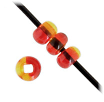 Czech Seed Beads 10/0 Transparent - Red Shades