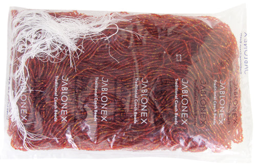 Czech Seed Beads 10/0 Transparent - Red Shades