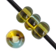 Czech Seed Beads 10/0 Transparent - Green Shades