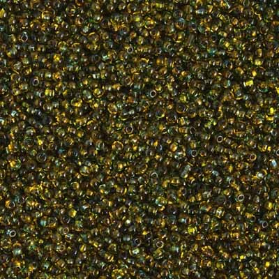 Czech Seed Beads 10/0 Transparent - Green Shades