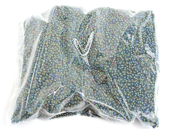 Czech Seed Beads 8/0 - Green Shades