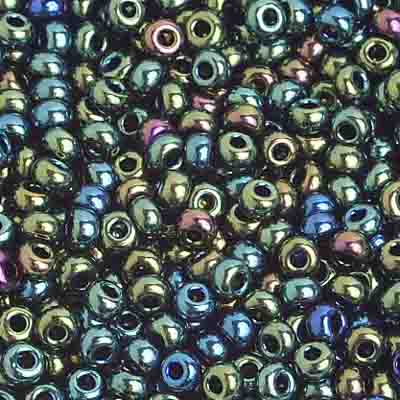 Czech Seed Beads 8/0 - Green Shades