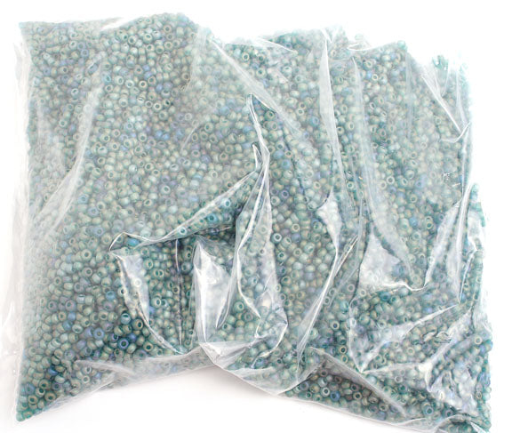 Czech Seed Beads 8/0 - Green Shades