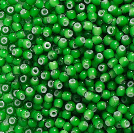 Czech Seed Beads 8/0 - Green Shades