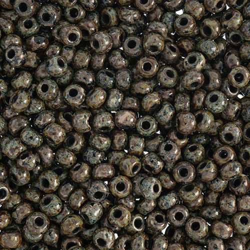 Czech Seed Beads 8/0 - Black/Grey Shades