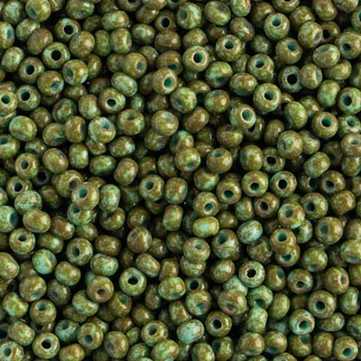 Czech Seed Beads 8/0 - Green Shades