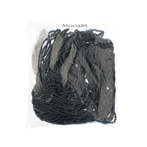 Czech Seed Beads 8/0 - Black/Grey Shades