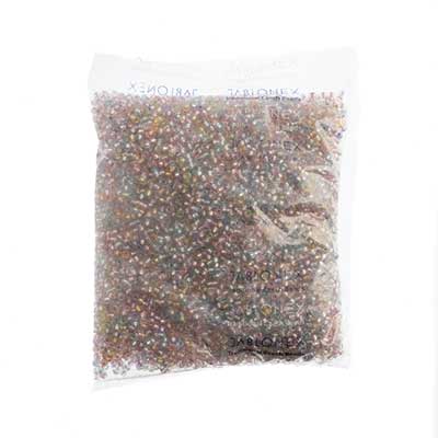 Czech Seed Bead / Pony Beads 6/0 Silver Lined Crystal/Grey Shades