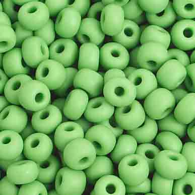 Czech Seed Bead / Pony Beads 6/0 Opaque Green Shades