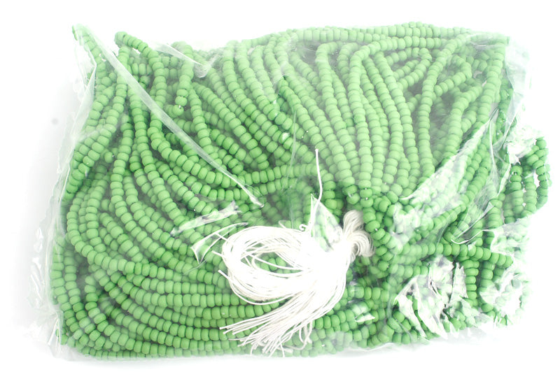 Czech Seed Bead / Pony Beads 6/0 Opaque Green Shades