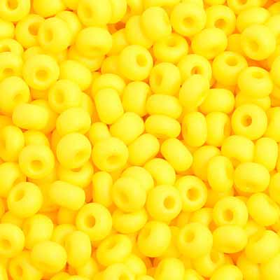 Czech Seed Bead / Pony Beads 6/0 Opaque Yellow/Orange Shades