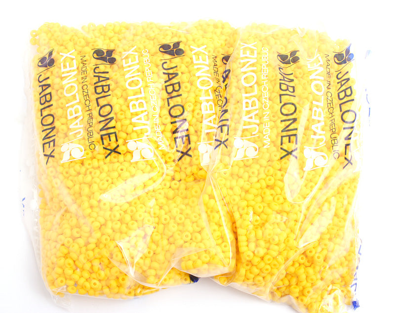 Czech Seed Bead / Pony Beads 6/0 Opaque Yellow/Orange Shades