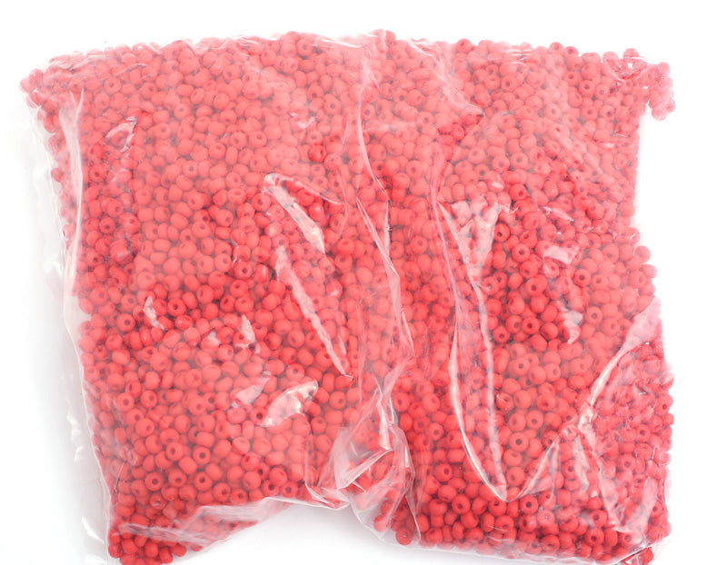 Czech Seed Bead / Pony Beads 6/0 Opaque Red Shades