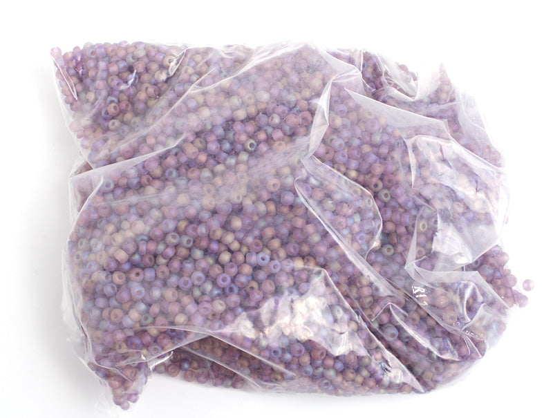 Czech Seed Bead / Pony Beads 6/0 Transparent Purple Shades