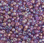 Czech Seed Bead / Pony Beads 6/0 Transparent Purple Shades