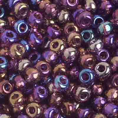 Czech Seed Bead / Pony Beads 6/0 Transparent Purple Shades