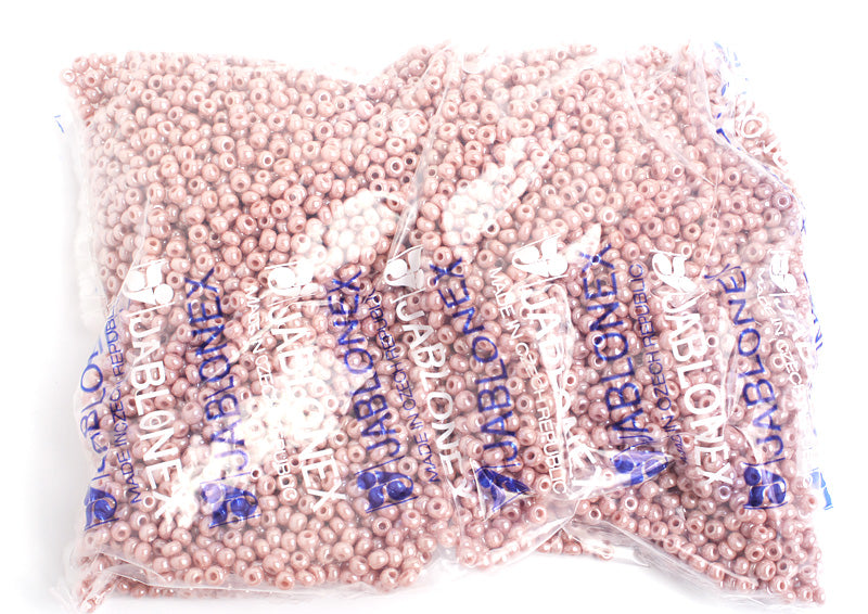 Czech Seed Bead / Pony Beads 6/0 Opaque Pink Shades
