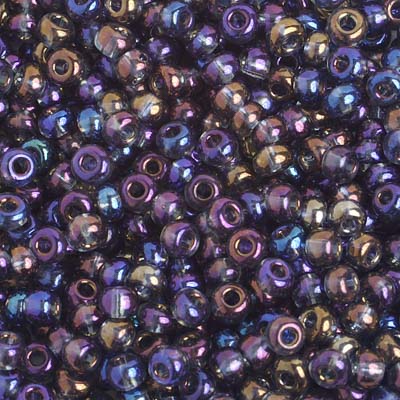 Czech Seed Bead / Pony Beads 6/0 Transparent Crystal/Grey Shades