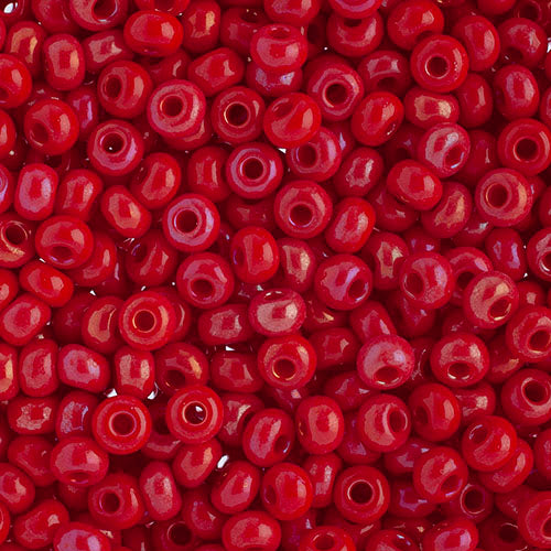 Czech Seed Bead / Pony Beads 6/0 Opaque Red Shades