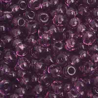 Czech Seed Bead / Pony Beads 6/0 Transparent Purple Shades