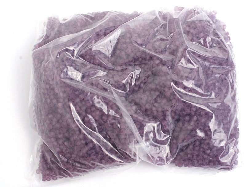 Czech Seed Bead / Pony Beads 6/0 Transparent Purple Shades