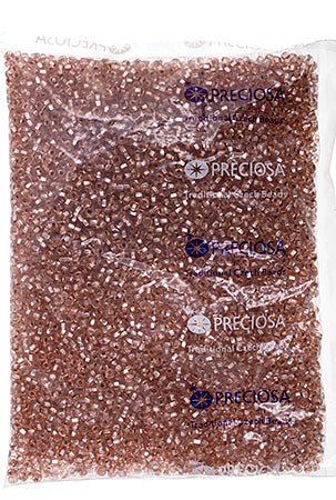 Czech Seed Bead / Pony Beads 6/0 Silver Lined Brown Shades