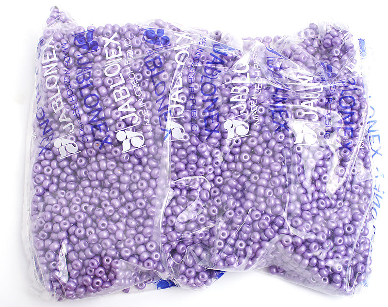Czech Seed Bead / Pony Beads 6/0 Opaque Purple Shades