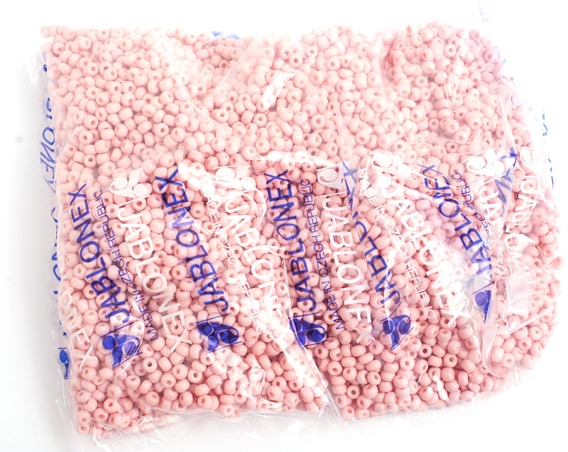 Czech Seed Bead / Pony Beads 6/0 Opaque Pink Shades