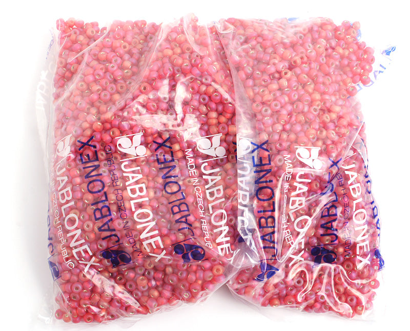 Czech Seed Bead / Pony Beads 6/0 Silver Lined Red Shades