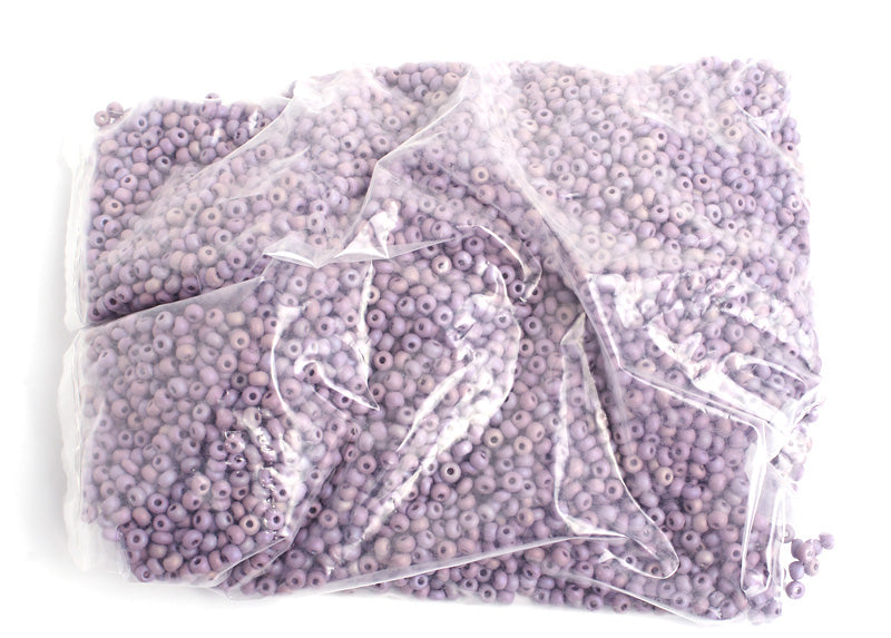 Czech Seed Bead / Pony Beads 6/0 Opaque Purple Shades