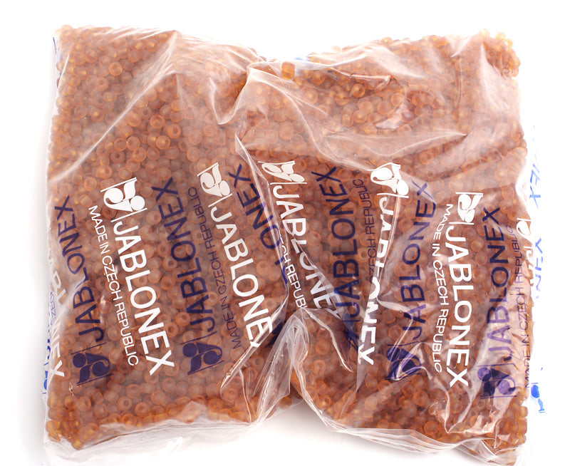 Czech Seed Bead / Pony Beads 6/0 Transparent Brown Shades