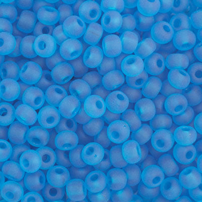Czech Seed Bead / Pony Beads 6/0 Transparent Blue Shades
