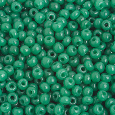 Czech Seed Bead / Pony Beads 6/0 Opaque Green Shades