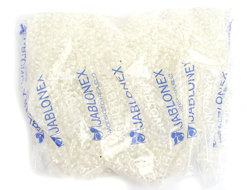 Czech Seed Bead / Pony Beads 6/0 Transparent Crystal/Grey Shades