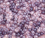 Czech Seed Bead / Pony Beads 6/0 Transparent Purple Shades