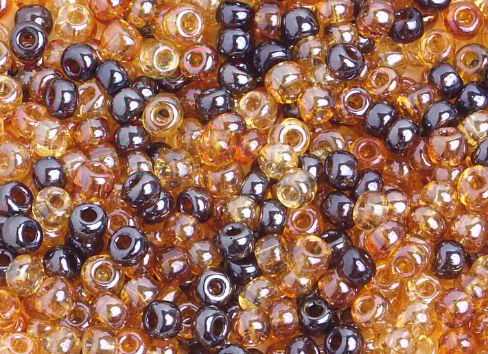 Czech Seed Bead / Pony Beads 6/0 Transparent Brown Shades