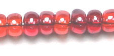Czech Seed Bead / Pony Beads 6/0 Transparent Red Shades