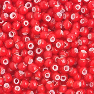 Czech Seed Bead / Pony Beads 6/0 Opaque Red Shades