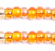 Czech Seed Bead / Pony Beads 6/0 Silver Lined Yellow/Orange Shades